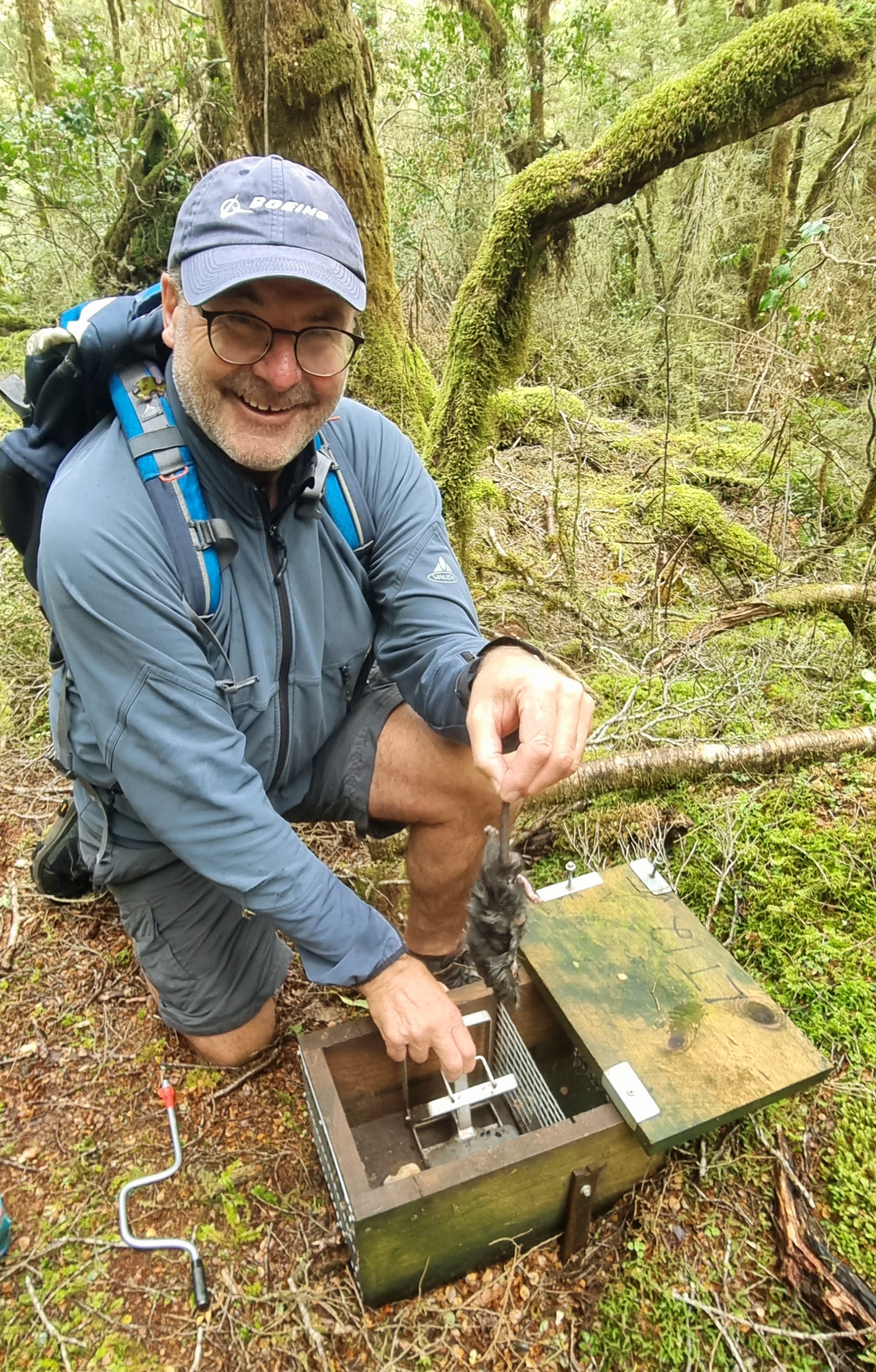 Lou Sanson checking traps